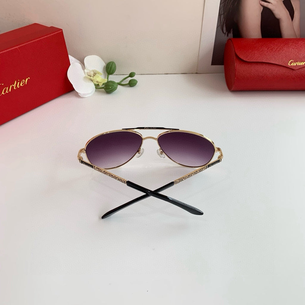 Cartier Aviator Purple Lens Sunglasses for Men & Women - 372198 - detail image 4