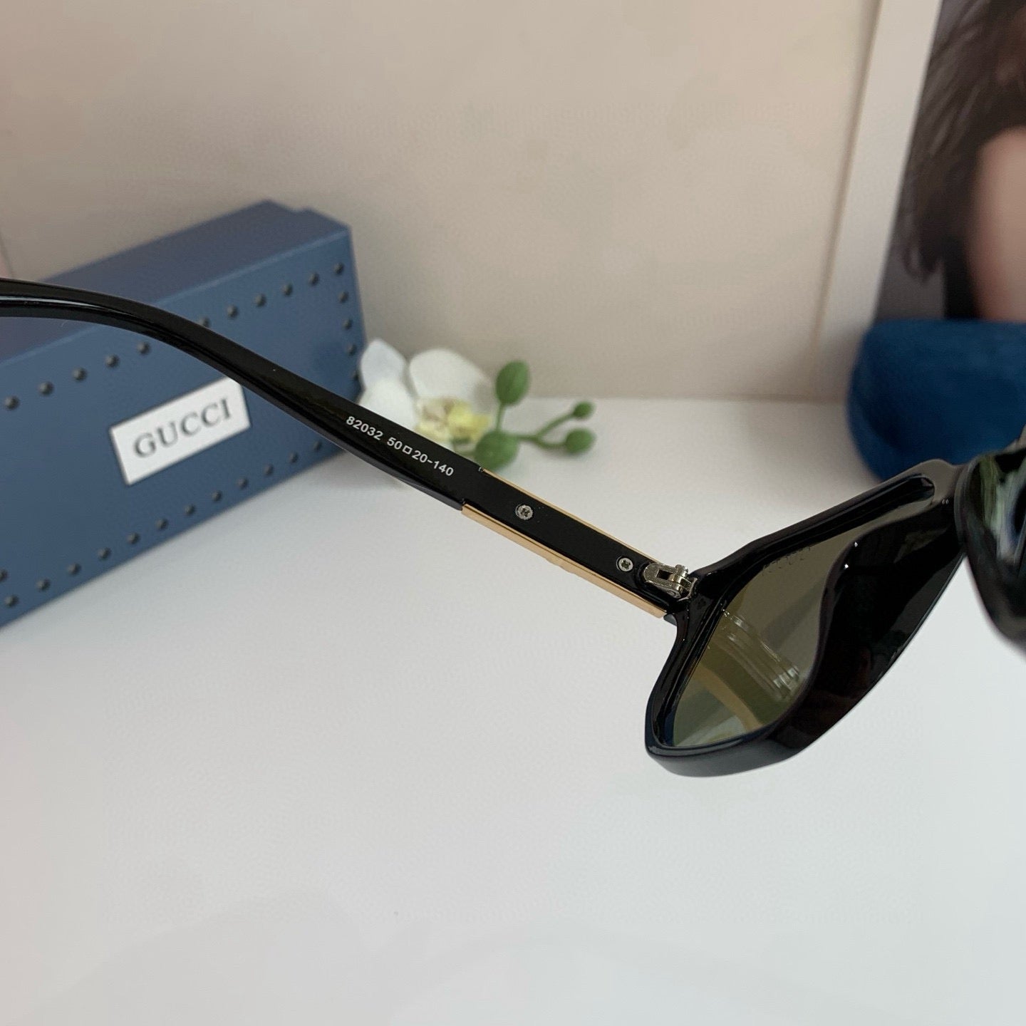 Gucci Square Blue Lens Sunglasses for Men & Women - 132215
