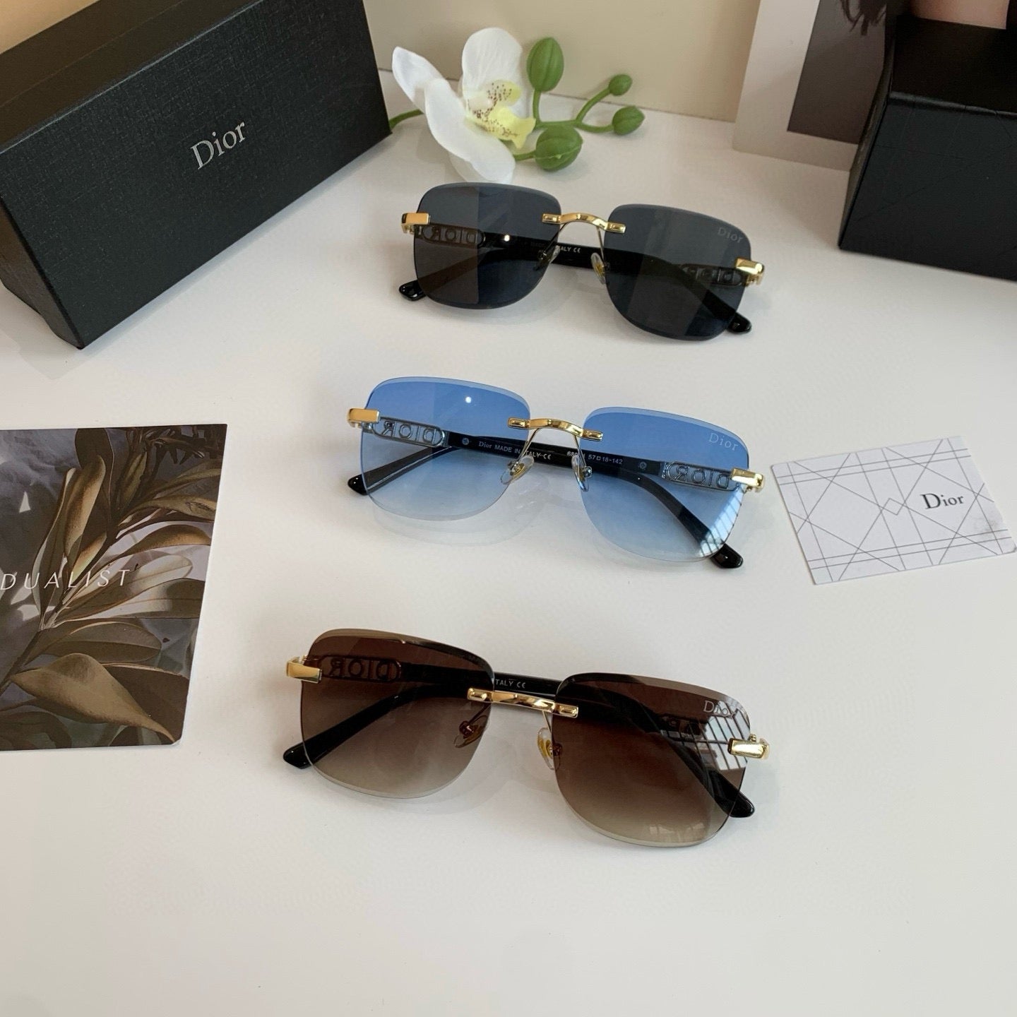 Dior Fashion Brown Lens Sunglasses for Men & Women - 382468