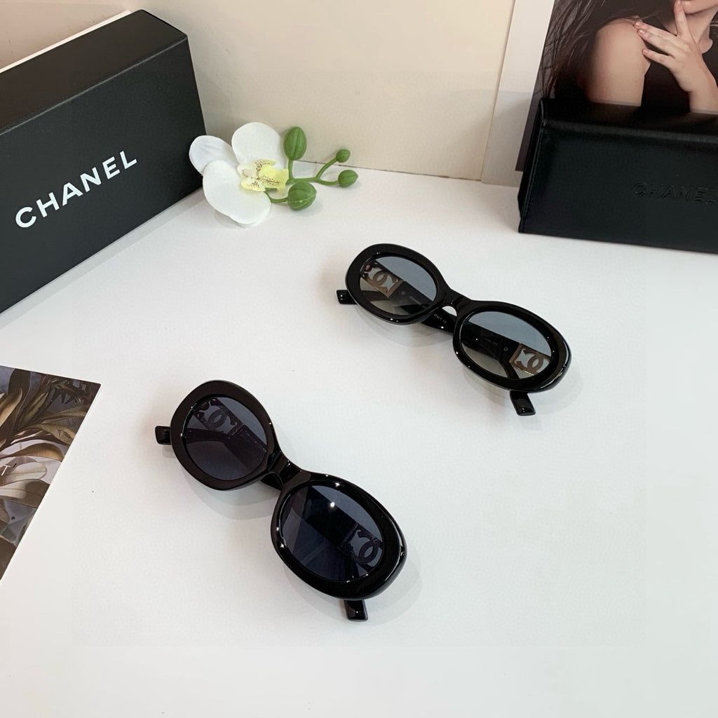 Chanel Round Black Lens Sunglasses for Men & Women - 382354 - detail image 4