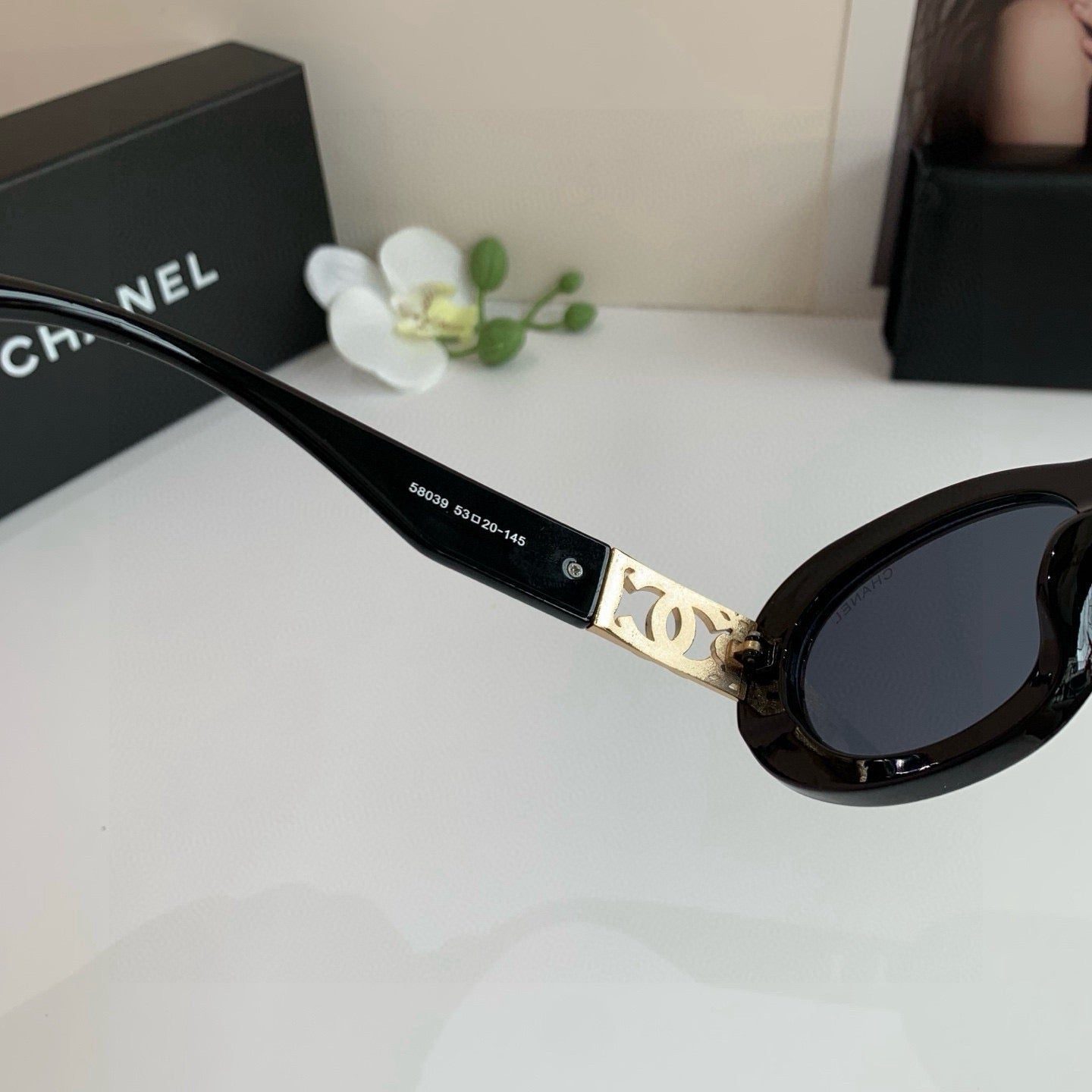 Chanel Round Black Lens Sunglasses for Men & Women - 382354