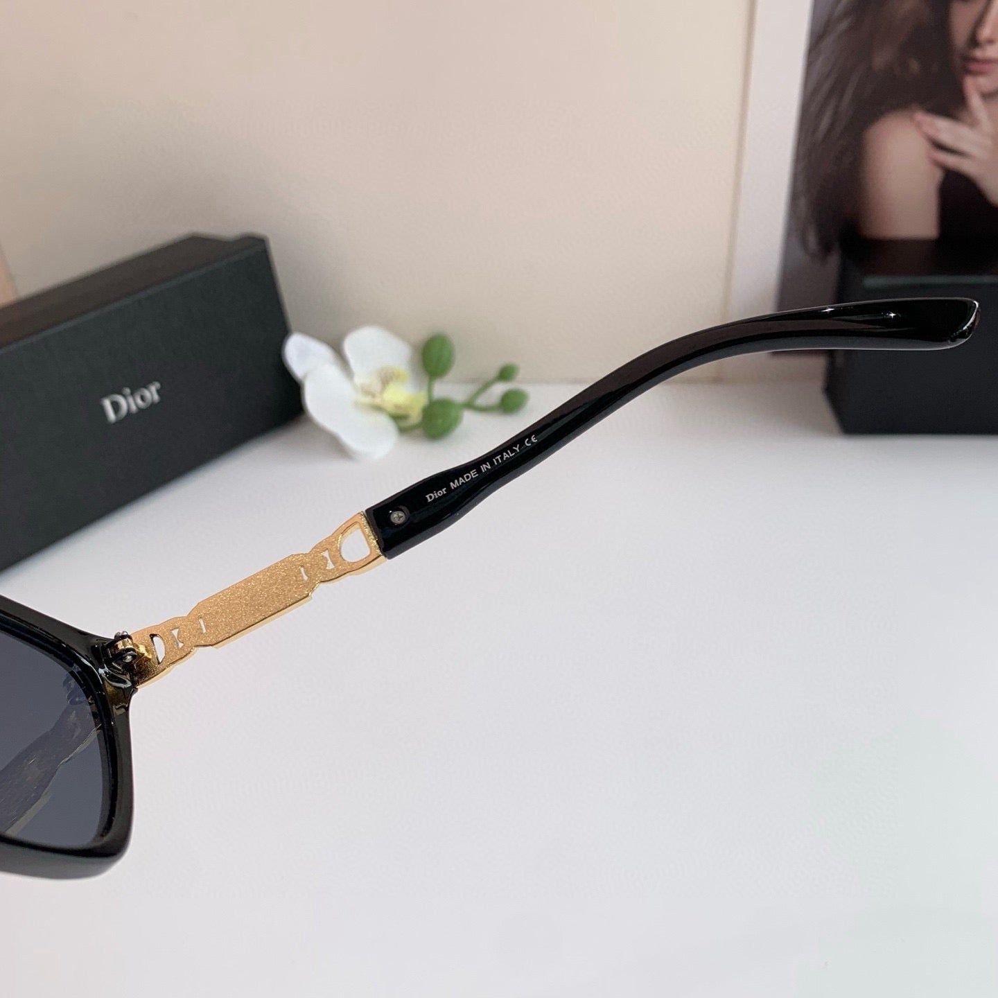 Dior Cat-Eye Black Lens Sunglasses for Men & Women - 493645 - detail image 3
