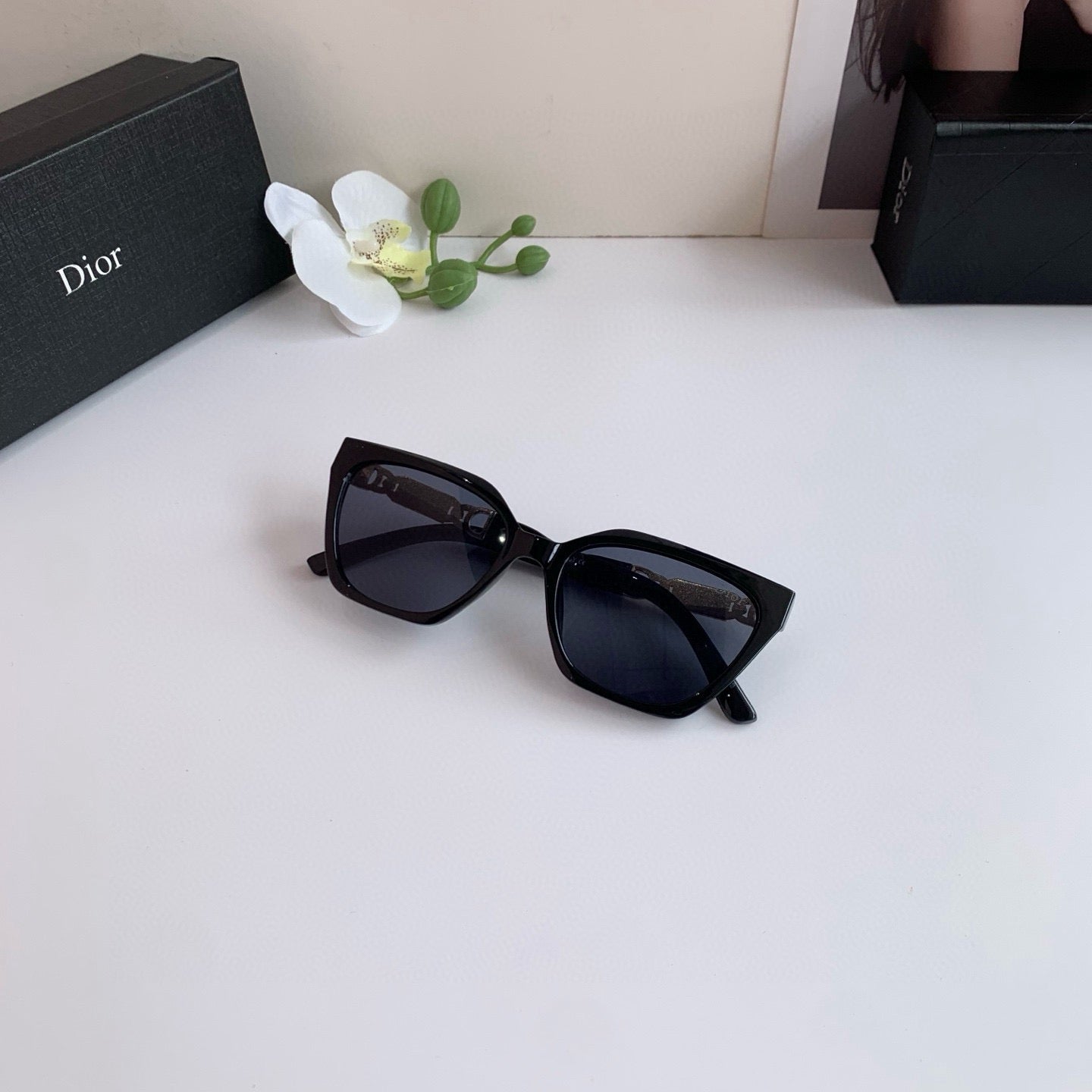 Dior Cat-Eye Black Lens Sunglasses for Men & Women - 493645