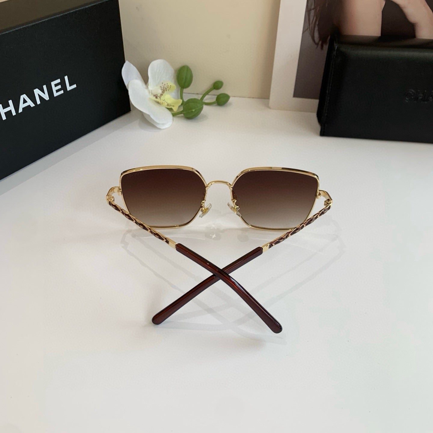 Chanel Square Brown Lens Sunglasses for Men & Women - detail image 2