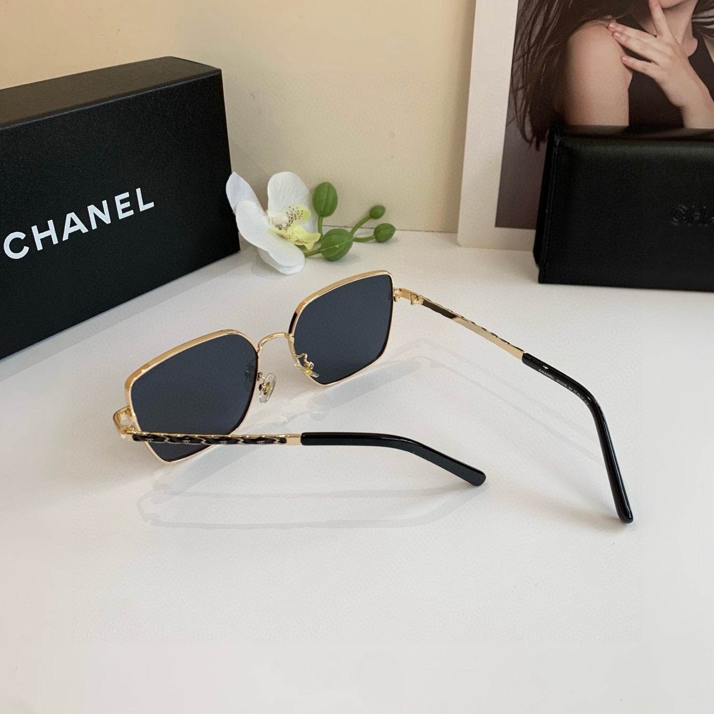 Chanel Square Silver Lens Sunglasses for Men & Women - 398490 - detail image 2