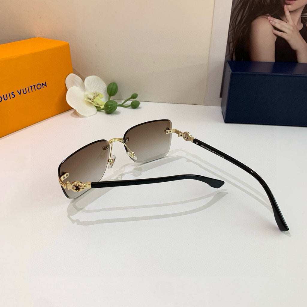 Louis Vuitton Square Brown Lens Sunglasses for Men & Women - 493038 - detail image 3