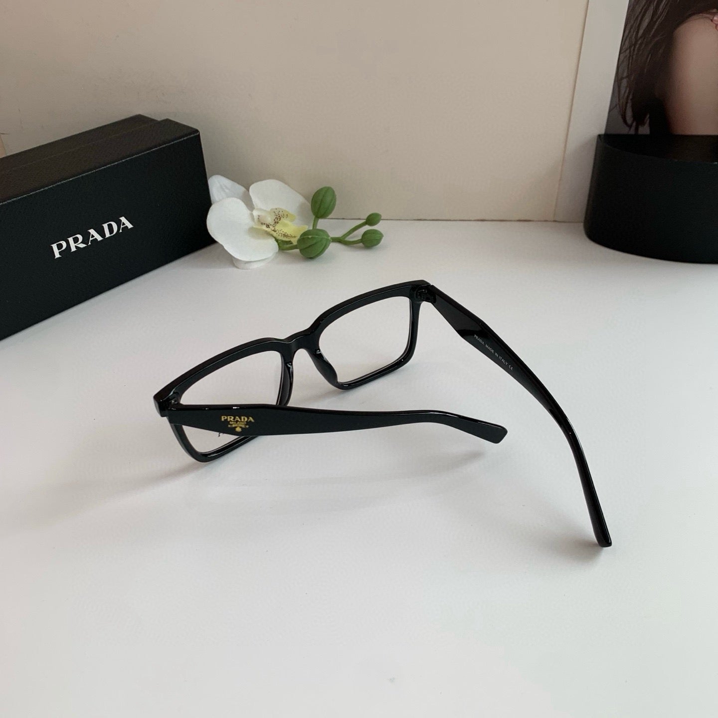 Prada Blue-Light Square Silver Lens Sunglasses for Men & Women - 415771 - detail image 2