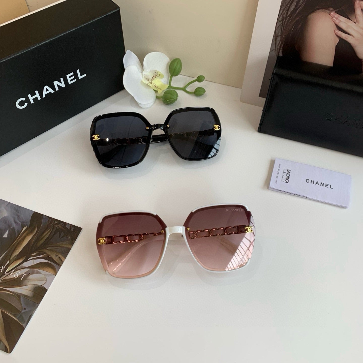 Chanel Square Black Lens Sunglasses for Men & Women - 486648 - detail image 4