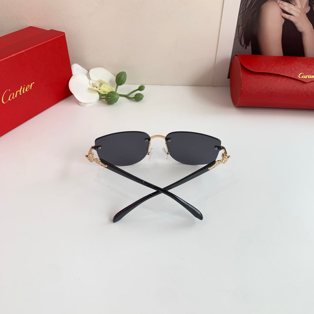 Cartier Square Black Lens Sunglasses for Men & Women - detail image 8