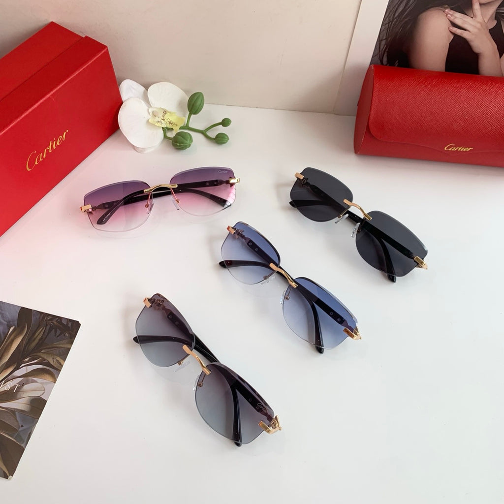Cartier Square Black Lens Sunglasses for Men & Women - detail image 9