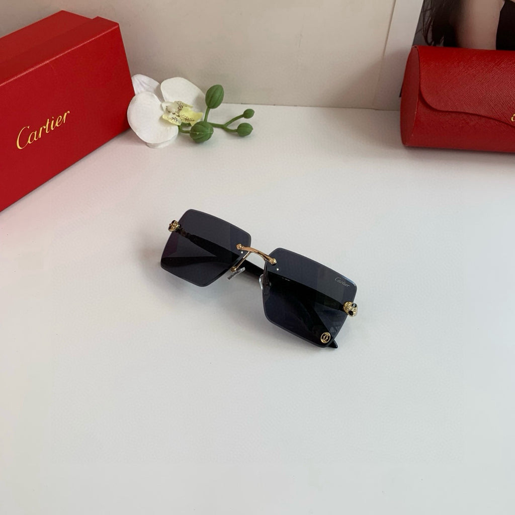 Cartier Lightweight Rimless Silver Lens Sunglasses for Men & Women - 158489