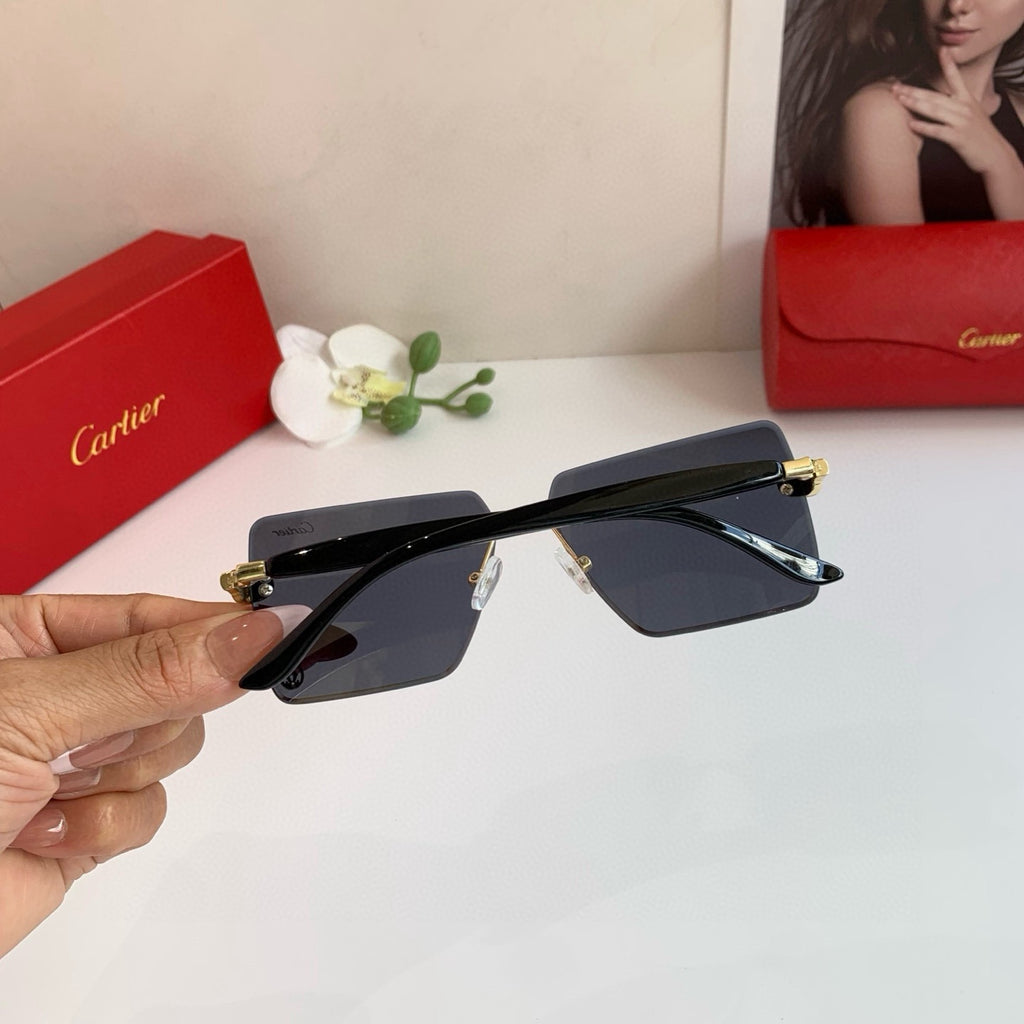 Cartier Lightweight Rimless Silver Lens Sunglasses for Men & Women - 158489 - detail image 3