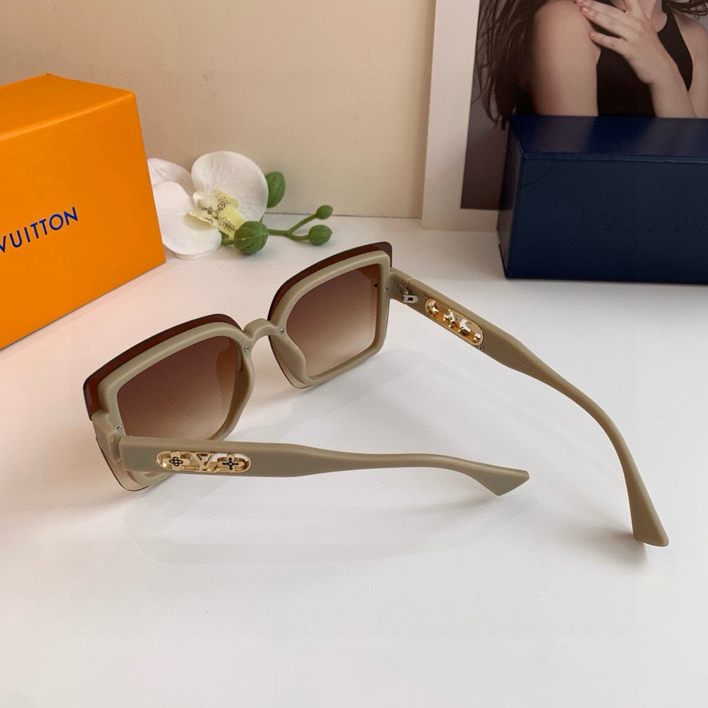 Louis Vuitton Square Brown Lens Sunglasses for Men & Women - 158096 - detail image 2