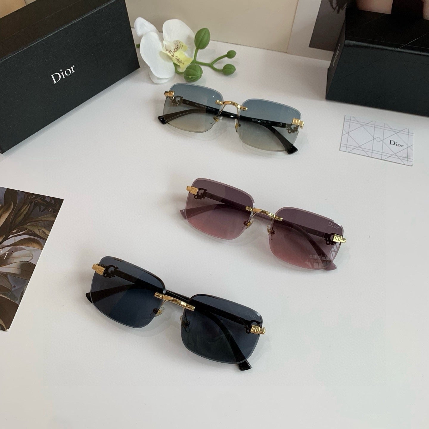 Dior Polarized Fashion Black Lens Sunglasses for Men & Women