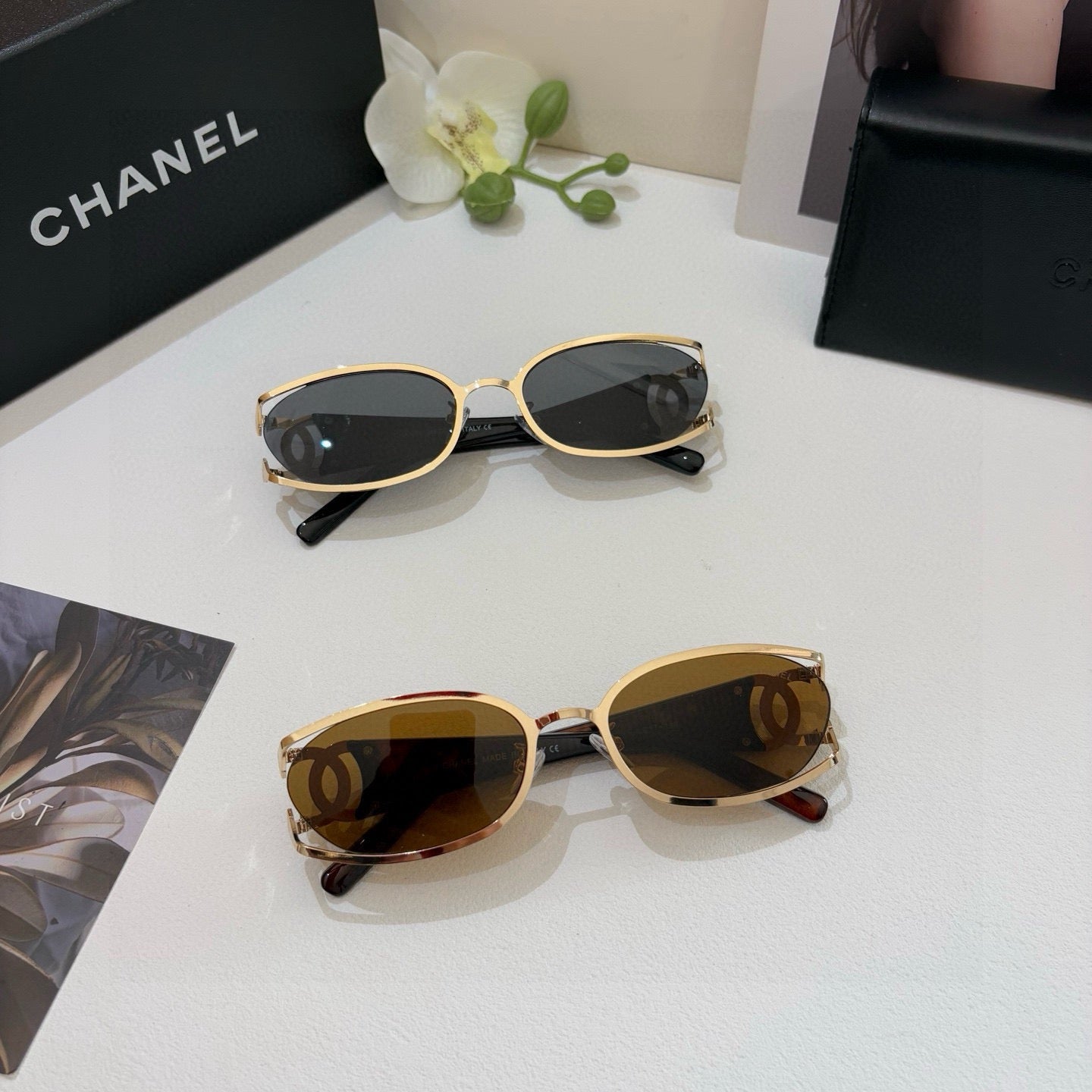 Chanel Cat-Eye Silver Lens Sunglasses for Men & Women - 415279 - detail image 2