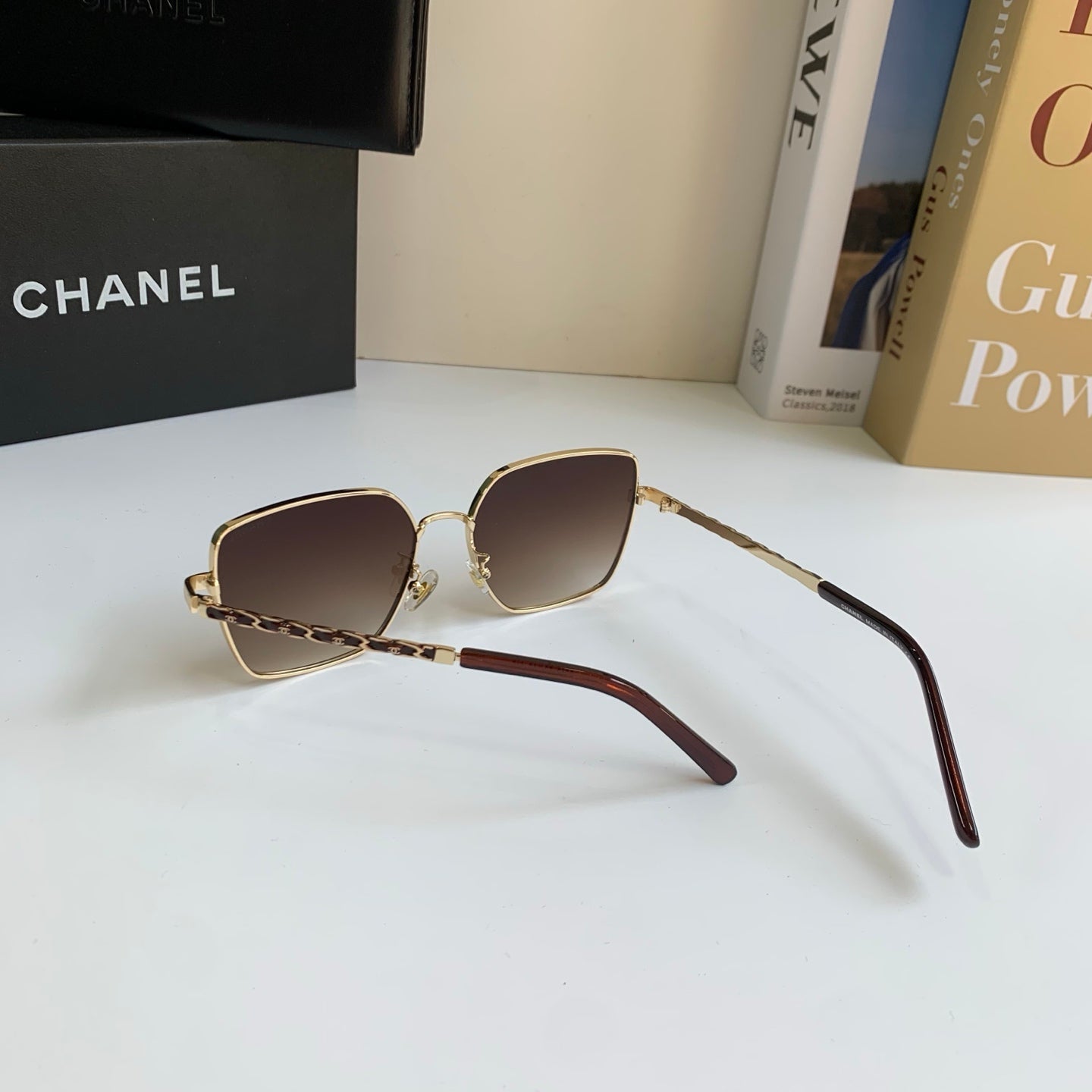 Chanel Metal Square Brown Lens Sunglasses for Men & Women - detail image 6