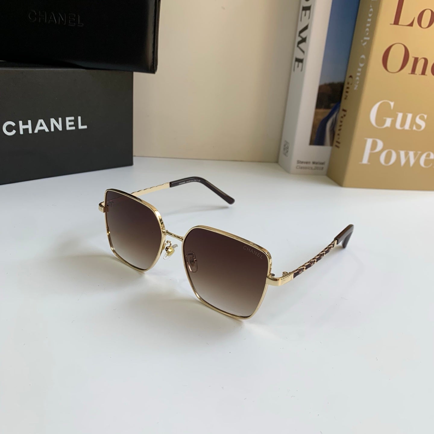 Chanel Metal Square Brown Lens Sunglasses for Men & Women - detail image 2
