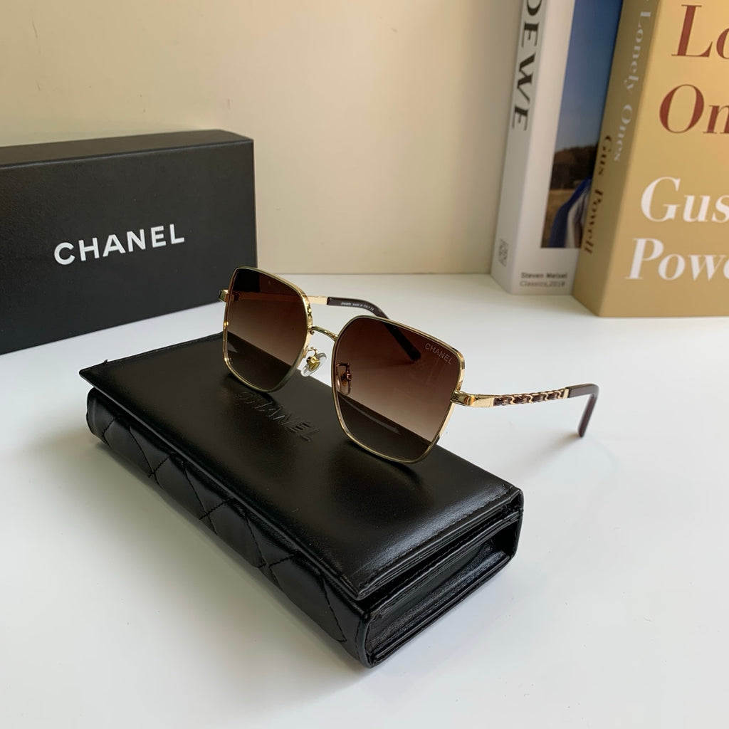 Chanel Metal Square Brown Lens Sunglasses for Men & Women - detail image 5