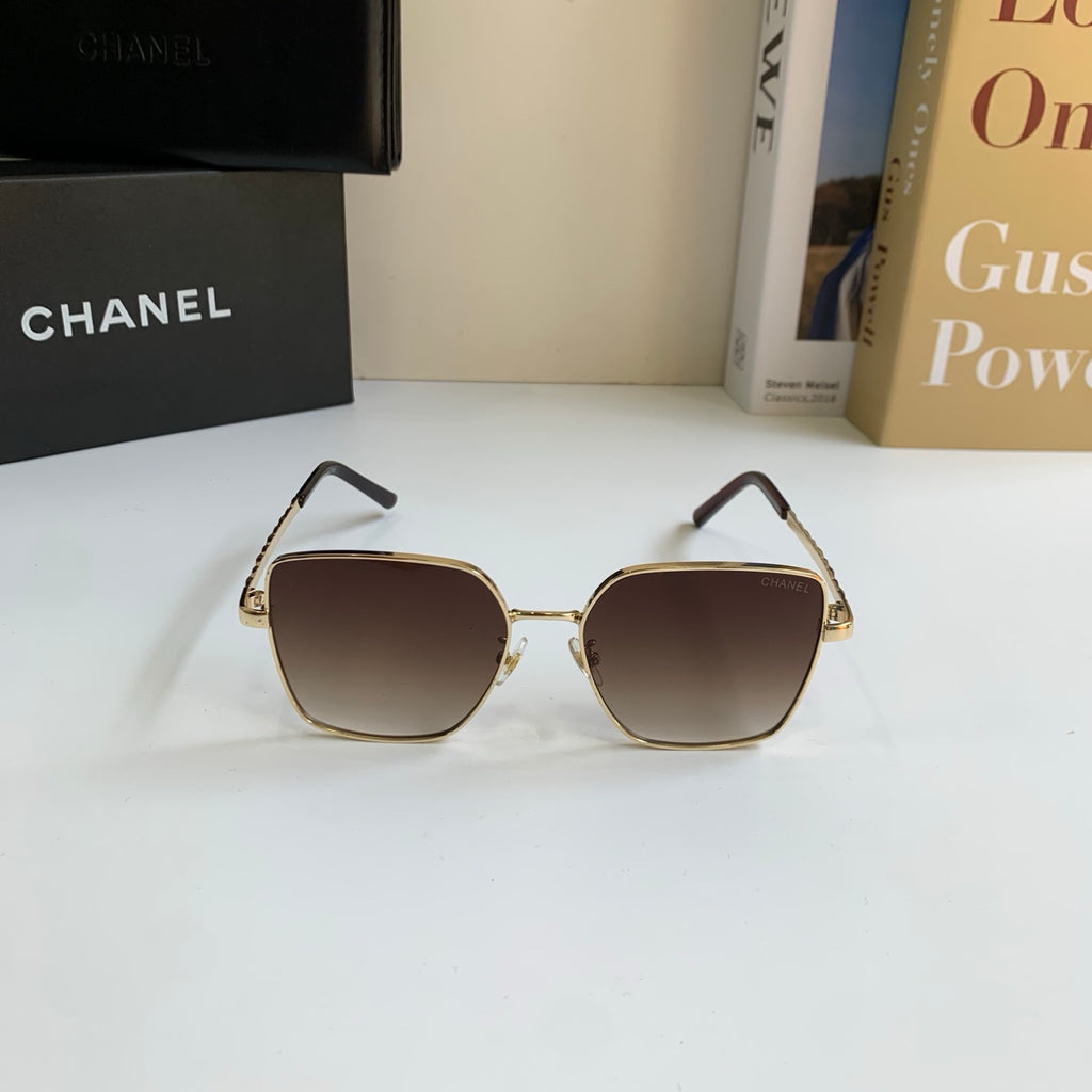 Chanel Metal Square Brown Lens Sunglasses for Men & Women - detail image 4