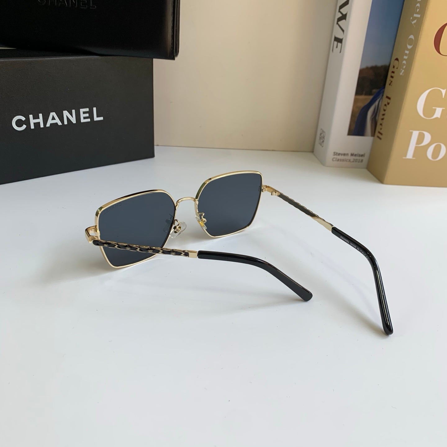 Chanel Metal Square Silver Lens Sunglasses for Men & Women - 415283 - detail image 8