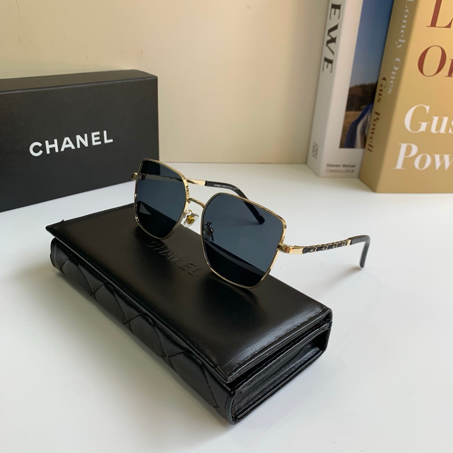 Chanel Metal Square Silver Lens Sunglasses for Men & Women - 415283 - detail image 5