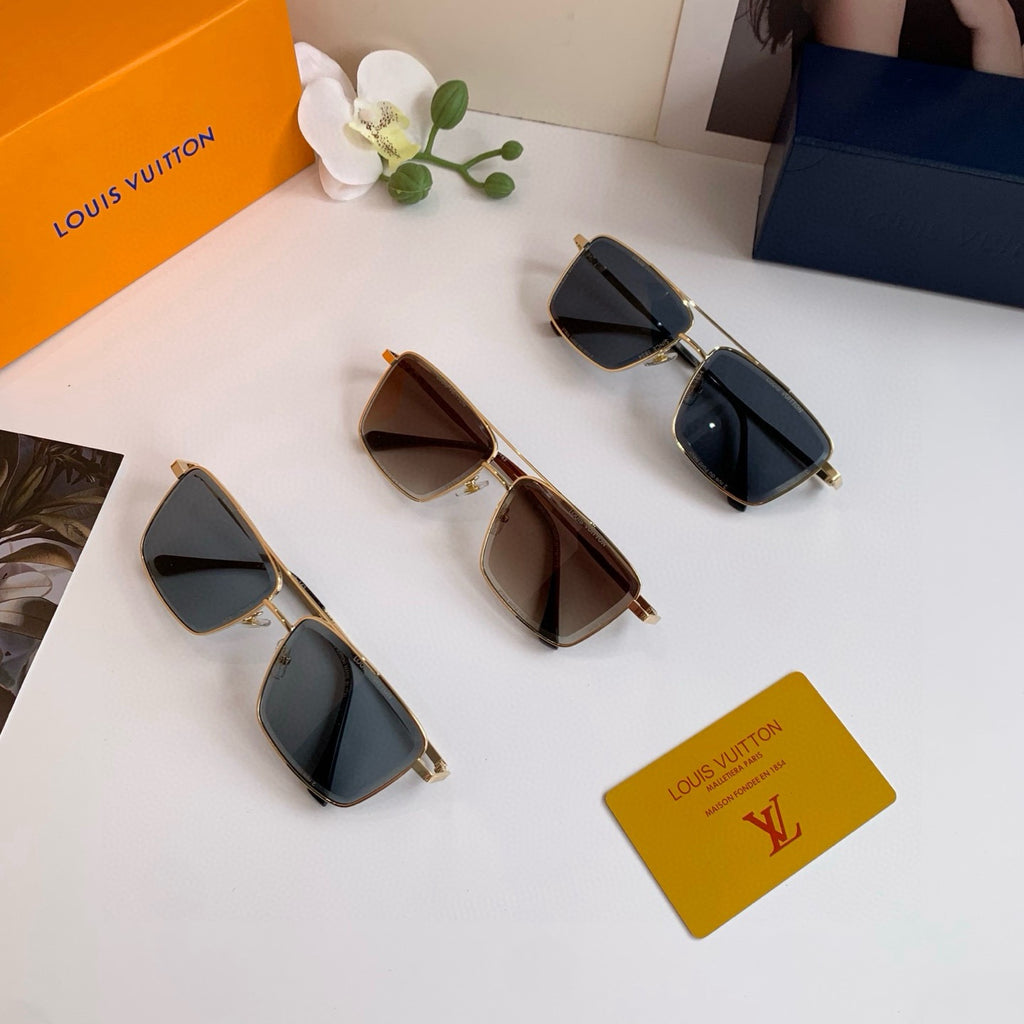 Louis Vuitton Metal Square Gray Lens Sunglasses for Men & Women - 158114 - detail image 4
