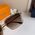 Louis Vuitton Metal Square Red Lens Sunglasses for Men & Women - 414873