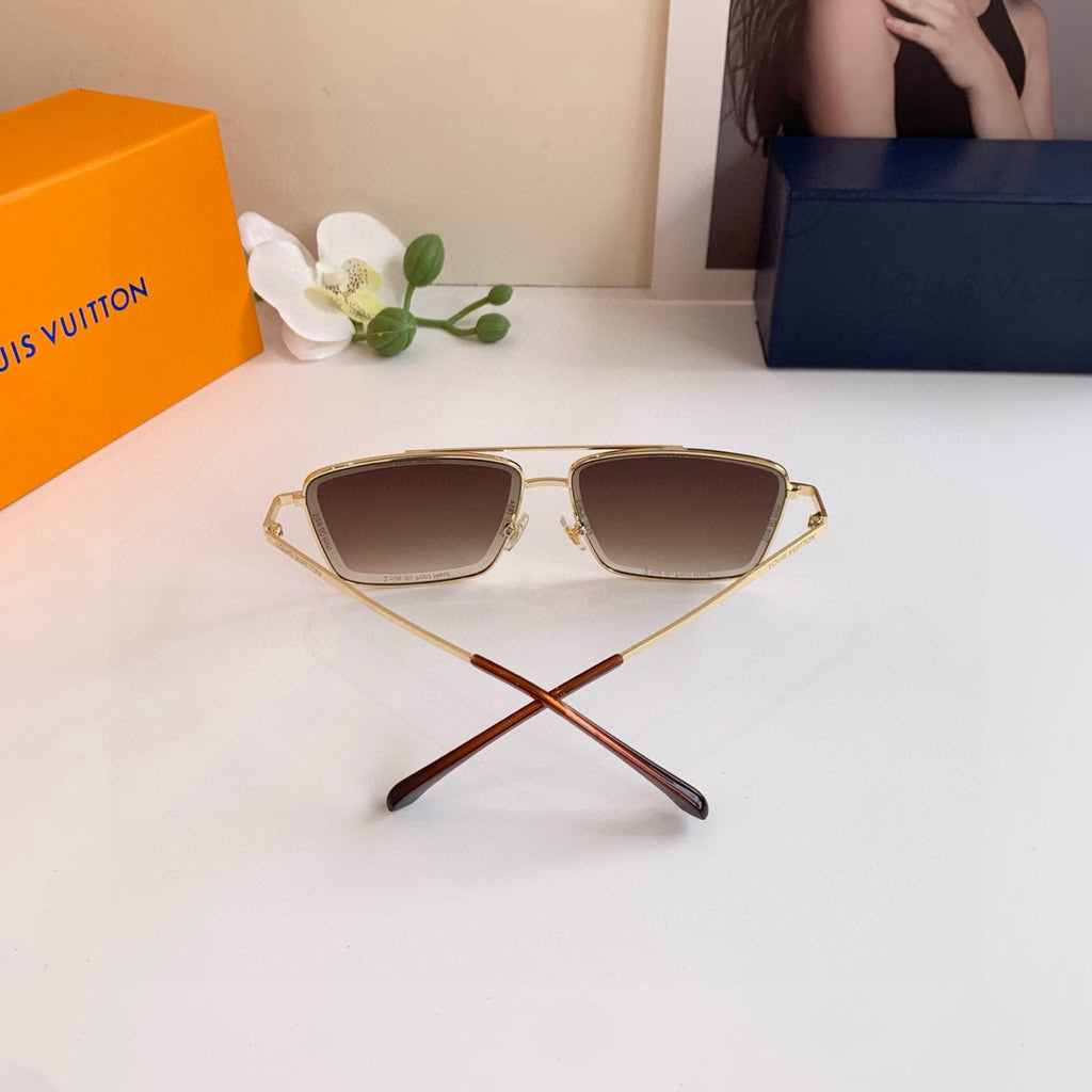 Louis Vuitton Metal Square Red Lens Sunglasses for Men & Women - 158115 - detail image 3