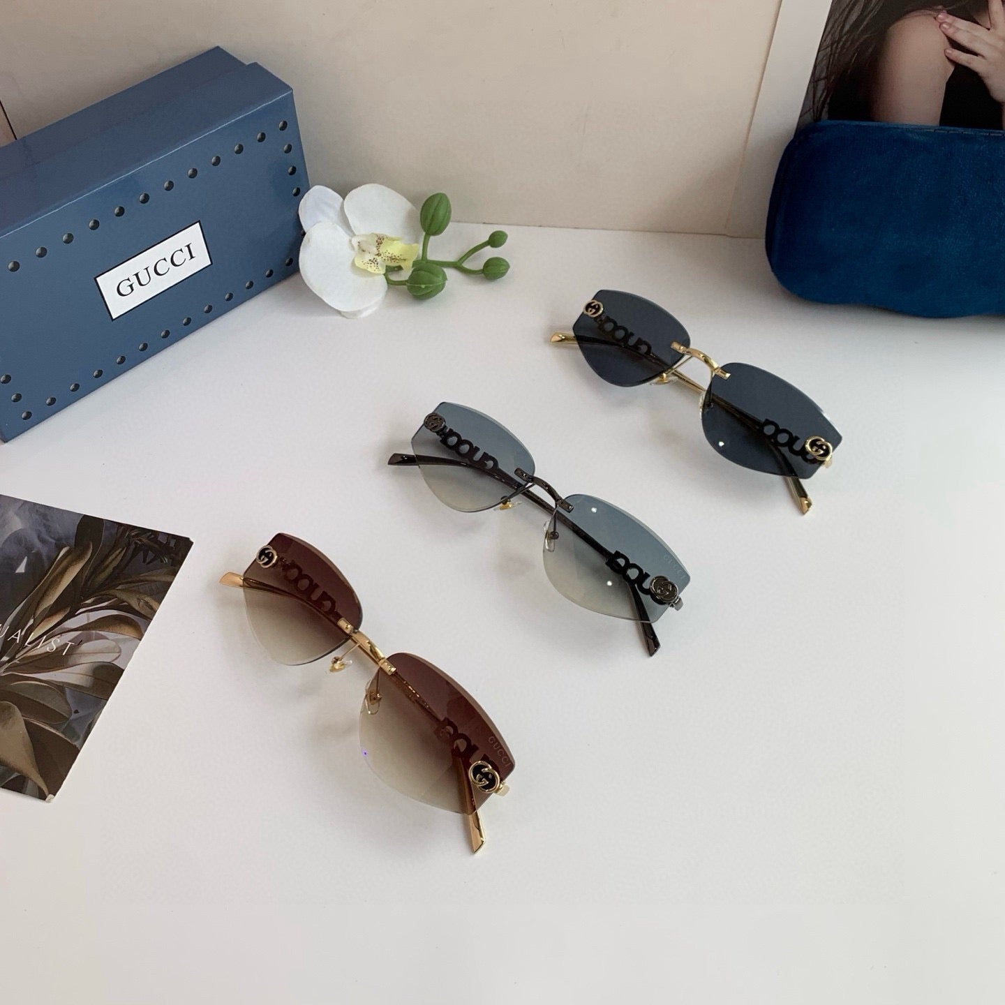 Gucci Polarized Fashion Red Lens Sunglasses for Men & Women - 158222 - detail image 2