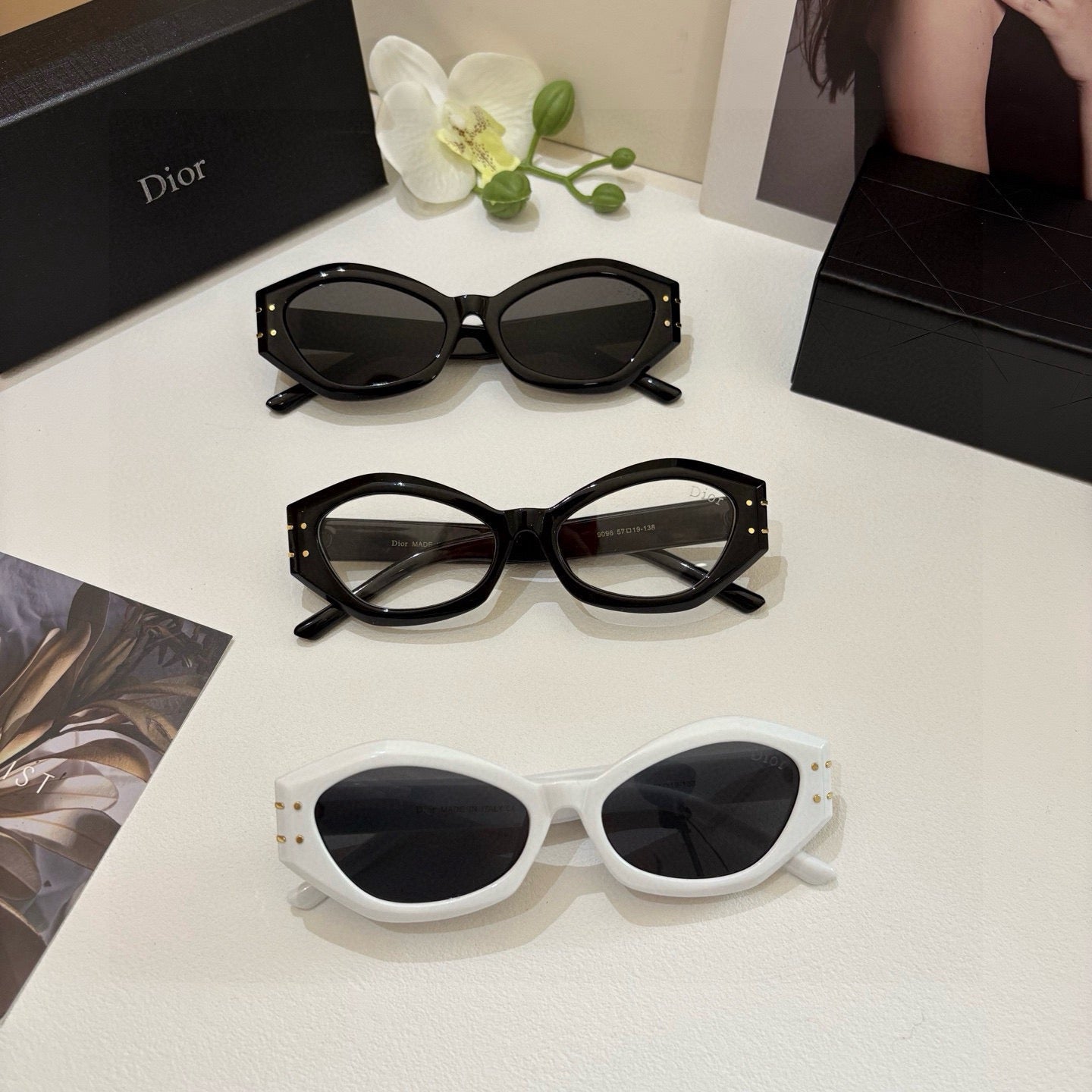 Dior Fashion Black Lens Sunglasses for Men & Women - 415406 - detail image 2