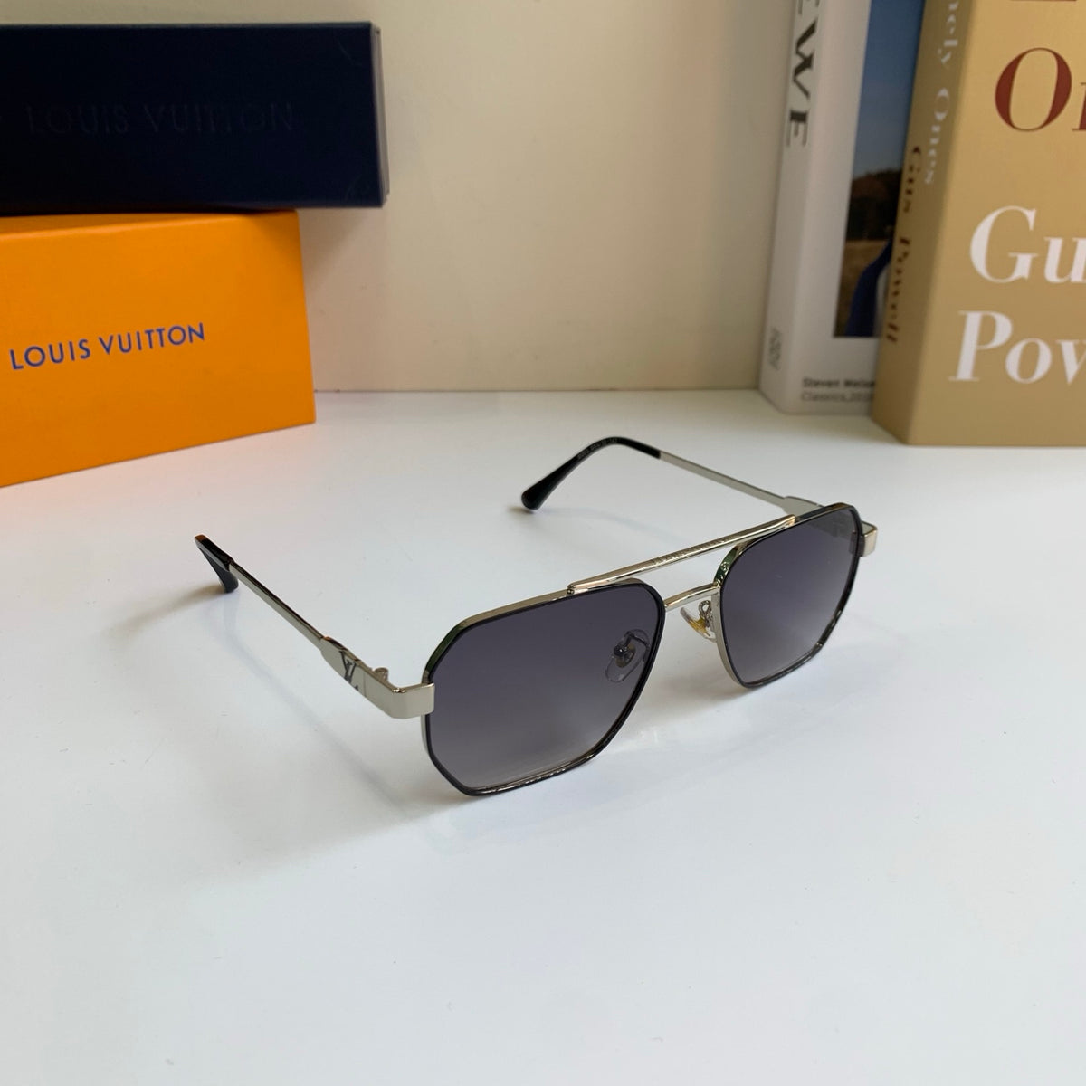 Louis Vuitton Metal Square Silver Lens Sunglasses for Men & Women - 414942
