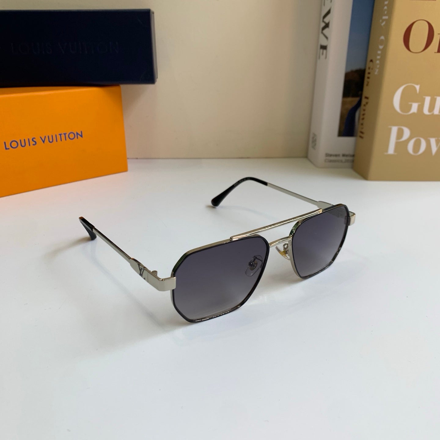 Louis Vuitton Metal Square Silver Lens Sunglasses for Men & Women - 414942