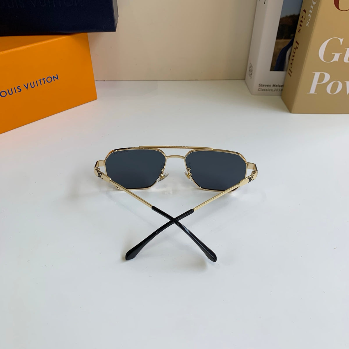 Louis Vuitton Metal Square Silver Lens Sunglasses for Men & Women - 414943 - detail image 8