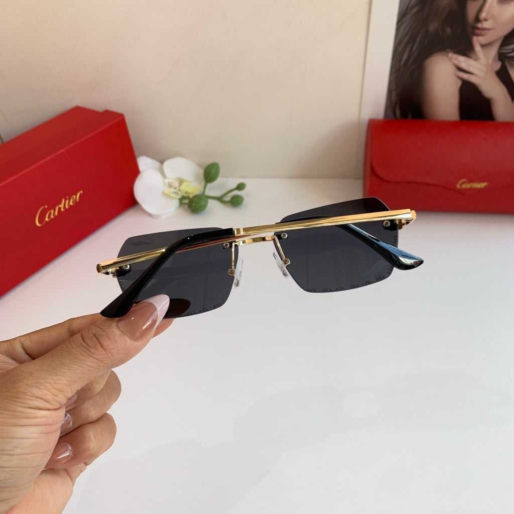 Cartier Lightweight Rimless Silver Lens Sunglasses for Men & Women - 158525 - detail image 3