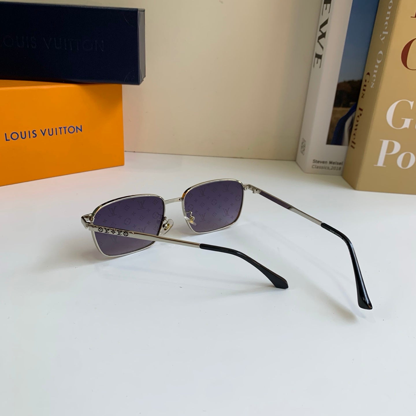 Louis Vuitton Metal Square Silver Lens Sunglasses for Men & Women - 158156 - detail image 8
