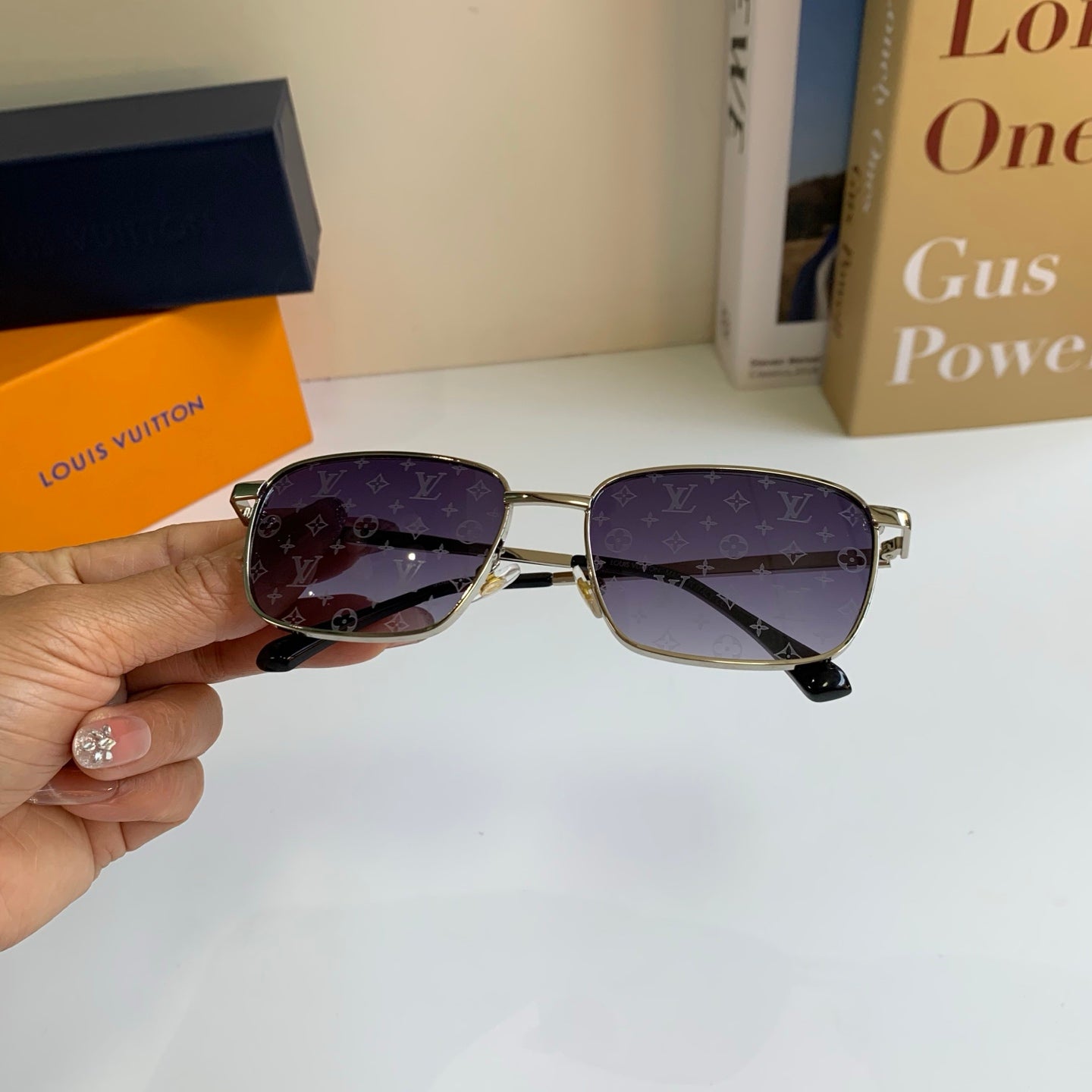 Louis Vuitton Metal Square Silver Lens Sunglasses for Men & Women - 158156 - detail image 3