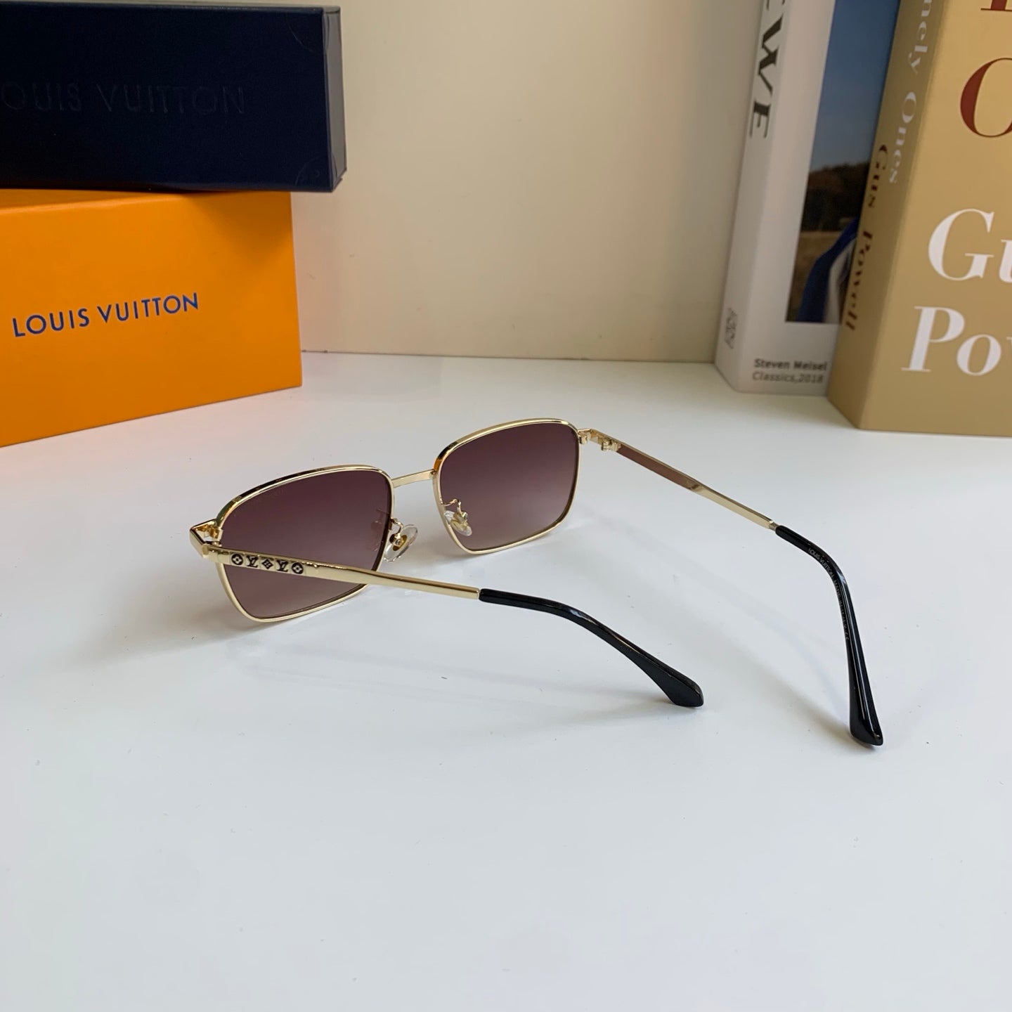Louis Vuitton Metal Square Silver Lens Sunglasses for Men & Women - 158157 - detail image 6