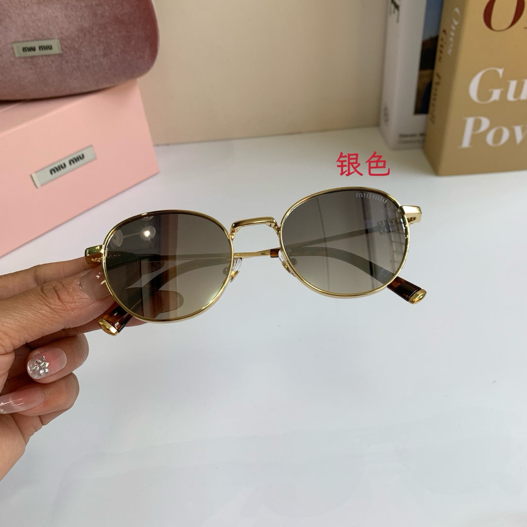 Miu Miu Metal Round Silver Lens Sunglasses for Men & Women - 432664 - detail image 4