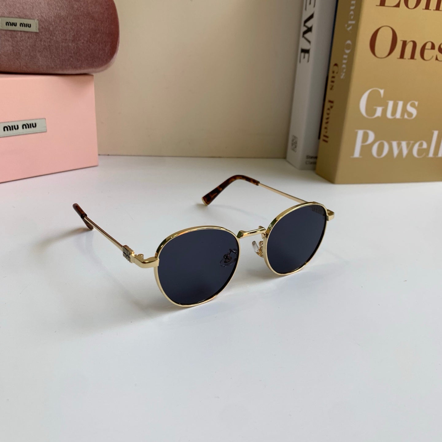 Miu Miu Metal Round Silver Lens Sunglasses for Men & Women - 432667