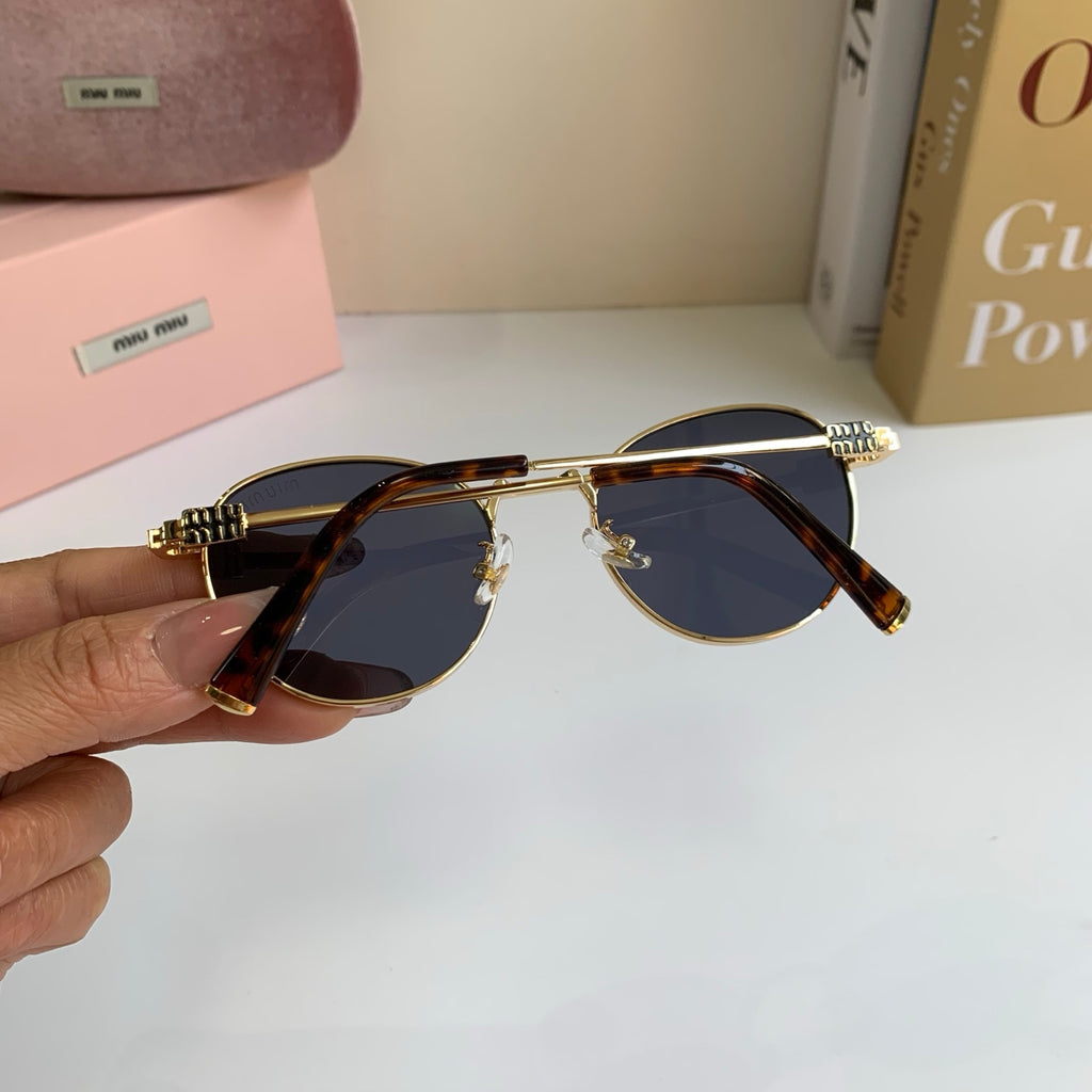 Miu Miu Metal Round Silver Lens Sunglasses for Men & Women - 432667 - detail image 7