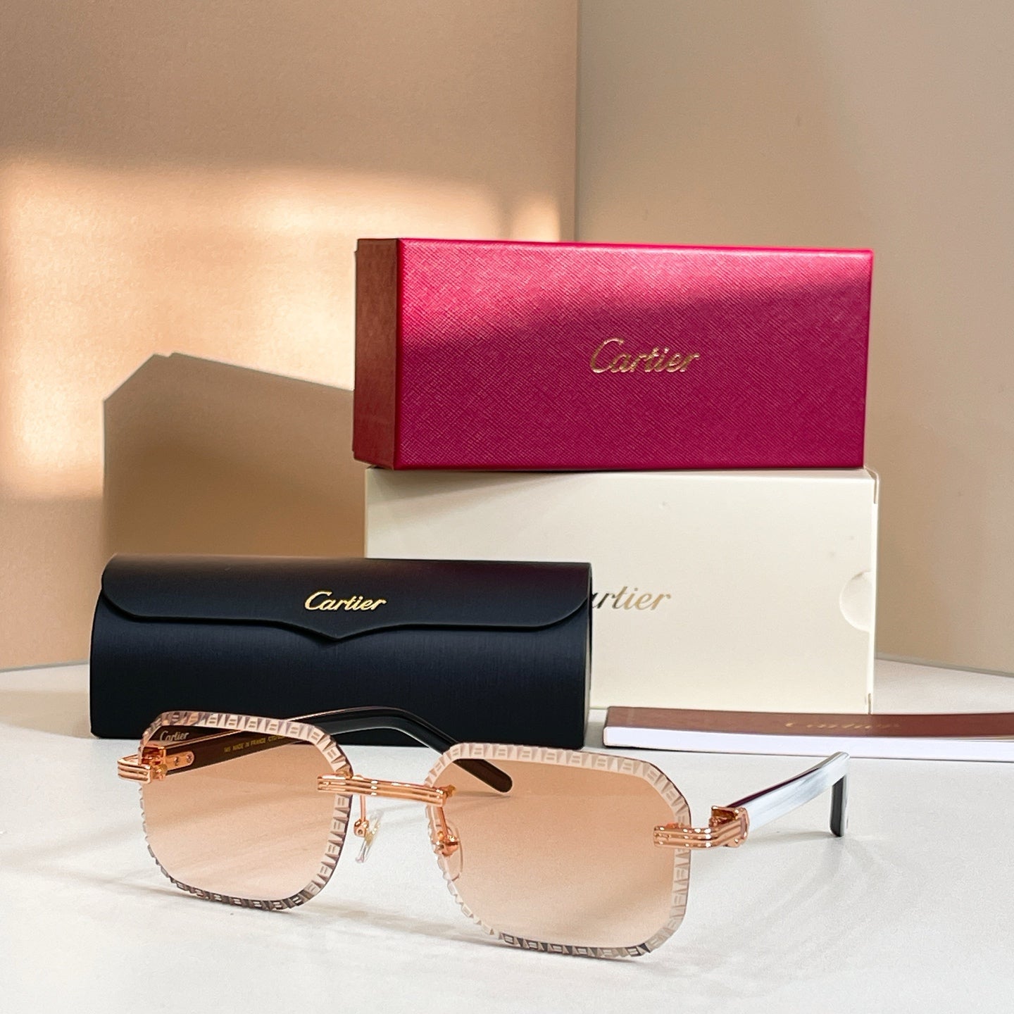 Cartier CT0782S Photochromic Fashion Black Lens Sunglasses for Men & Women - detail image 5