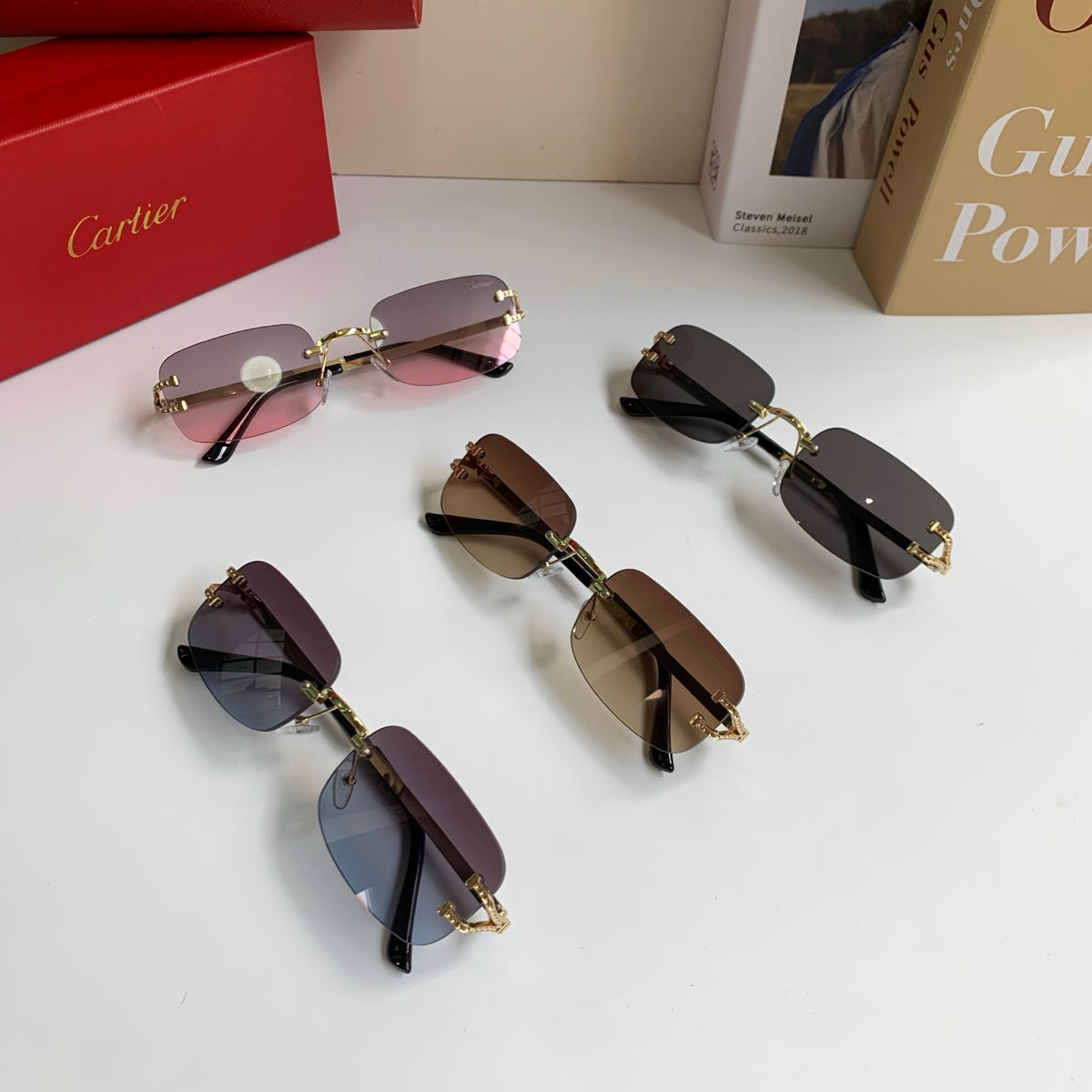 Cartier Square Silver Lens Sunglasses for Men & Women - 432281 - detail image 10