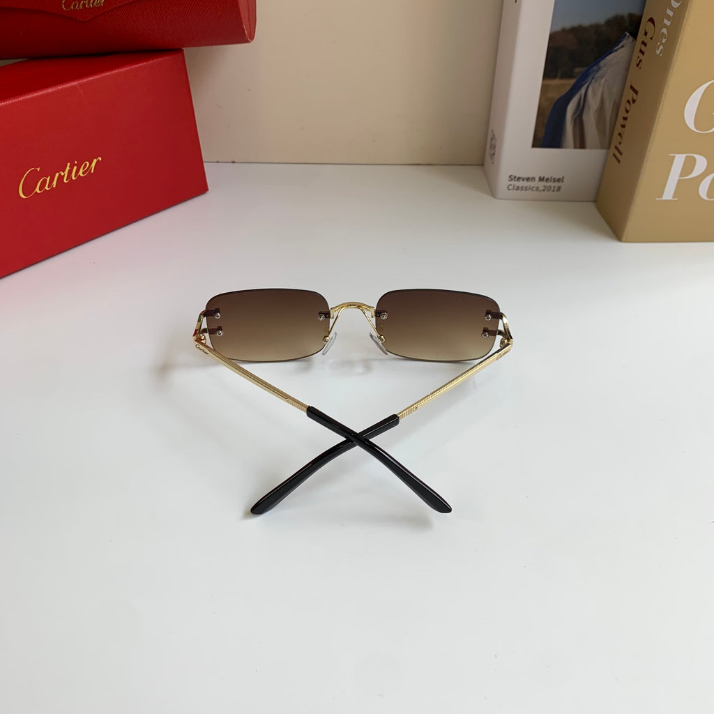 Cartier Square Brown Lens Sunglasses for Men & Women - 432282 - detail image 9