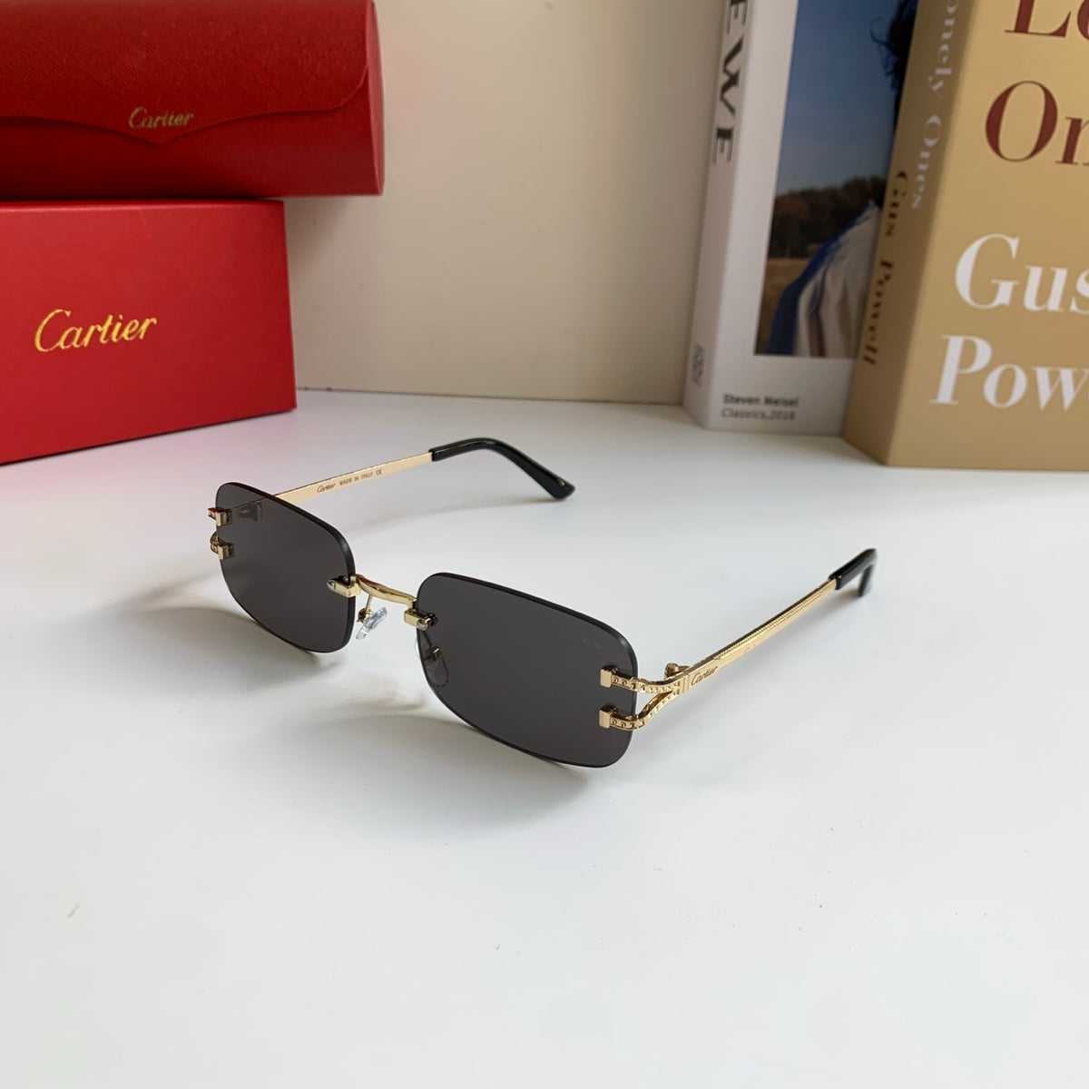 Cartier Square Silver Lens Sunglasses for Men & Women - 432284 - detail image 2