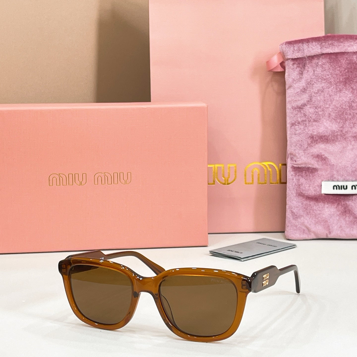 Miu Miu 02ZV-F Fashion Pink Lens Sunglasses for Men & Women - detail image 5