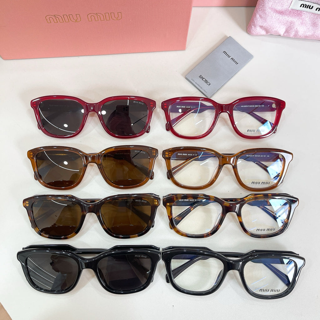 Miu Miu 02ZV-F Fashion Black Lens Sunglasses for Men & Women