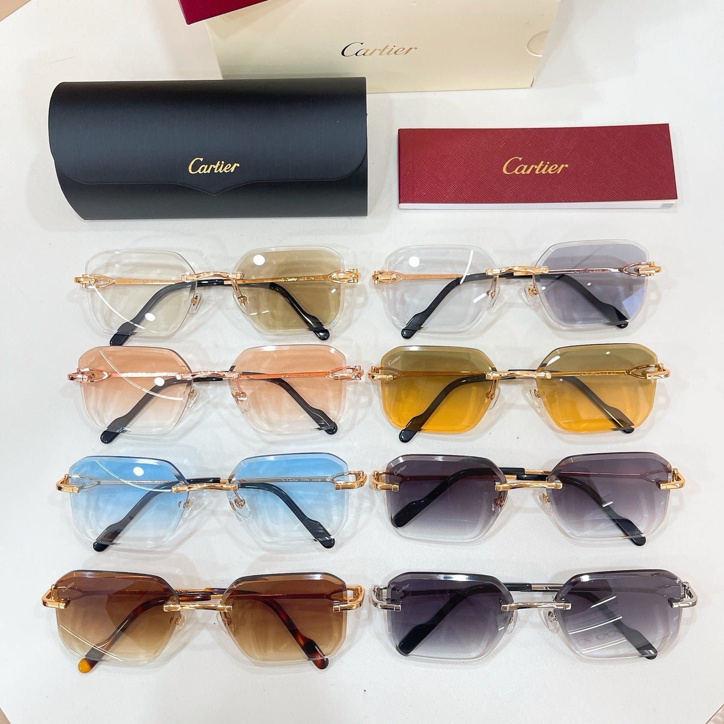 Cartier CT01832O Photochromic Fashion Gold Lens Sunglasses for Men & Women