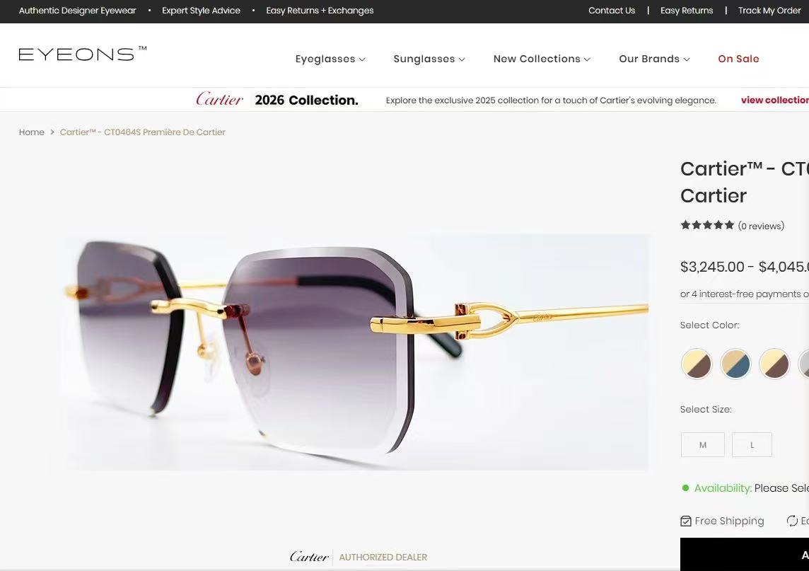 Cartier CT01832O Photochromic Fashion Brown Lens Sunglasses for Men & Women - detail image 2