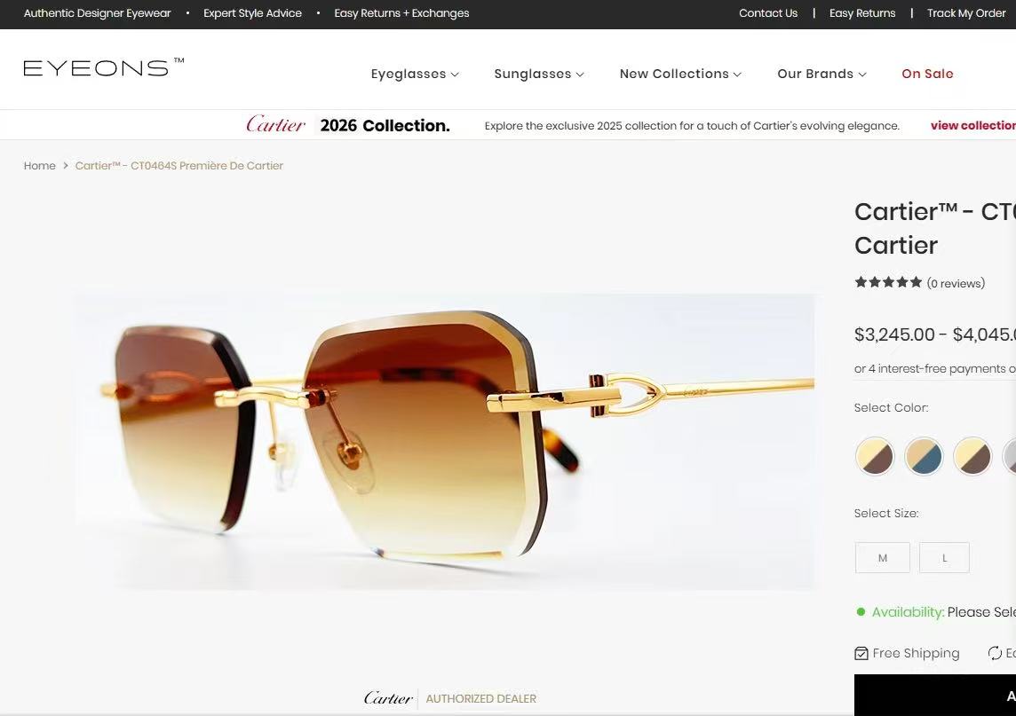 Cartier CT01832O Photochromic Fashion Brown Lens Sunglasses for Men & Women - detail image 5