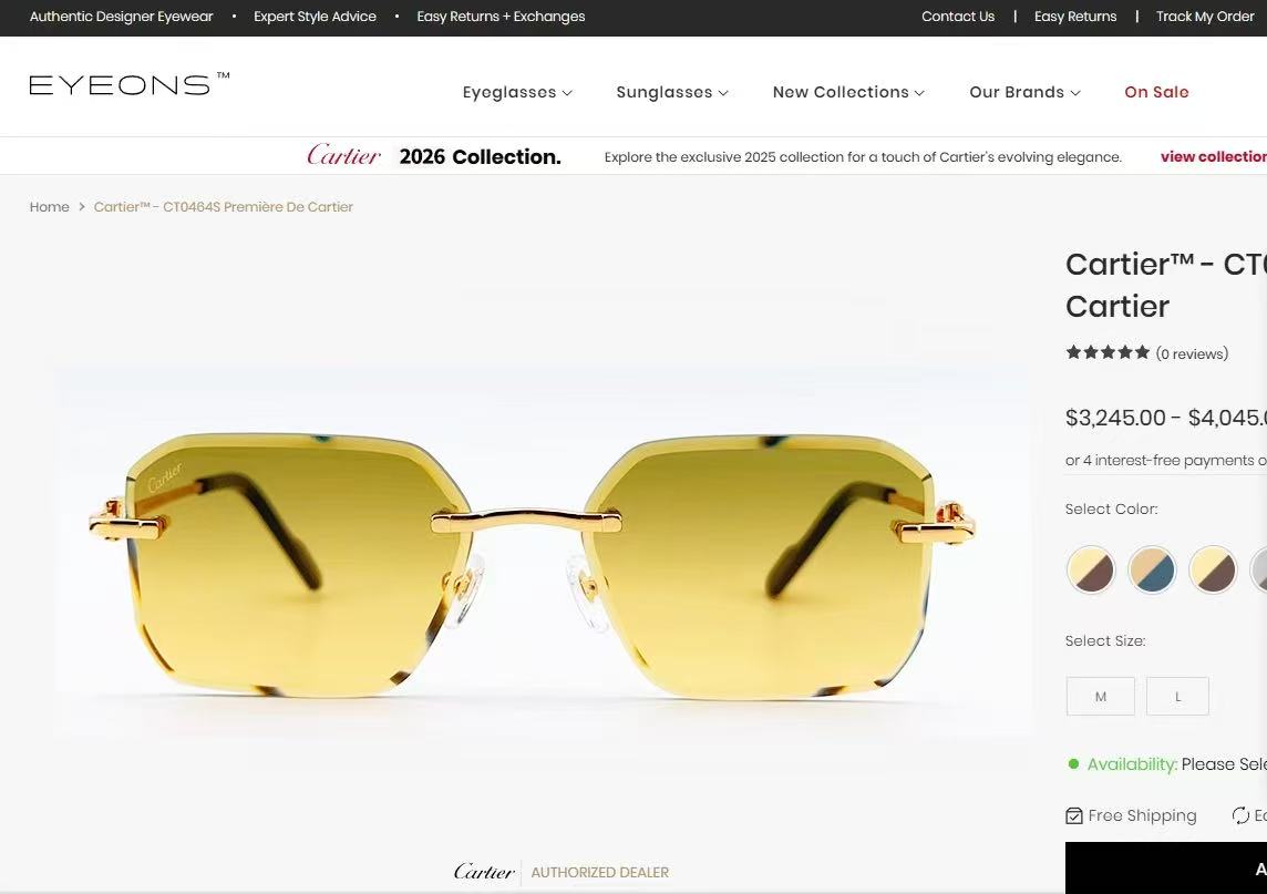 Cartier CT01832O Photochromic Fashion Brown Lens Sunglasses for Men & Women